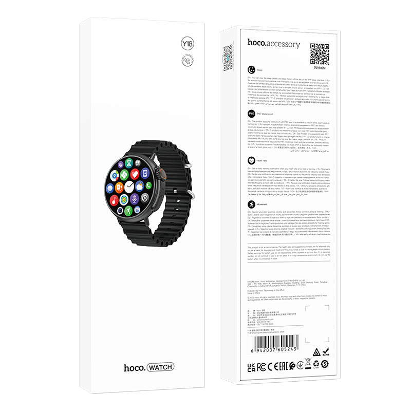 Smart Sports Watch w/ Call Feature, 5~10 Days Battery Life (Y18)