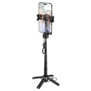 Mini Size Bluetooth Selfie Stick w/ 39cm Height Quadpod, V5.2 Remote, Secure Strap & Buckle (K27)