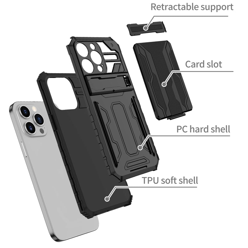 Mecha Soldier Multi Function Armor Case w/ Card Holder, Kick Stand