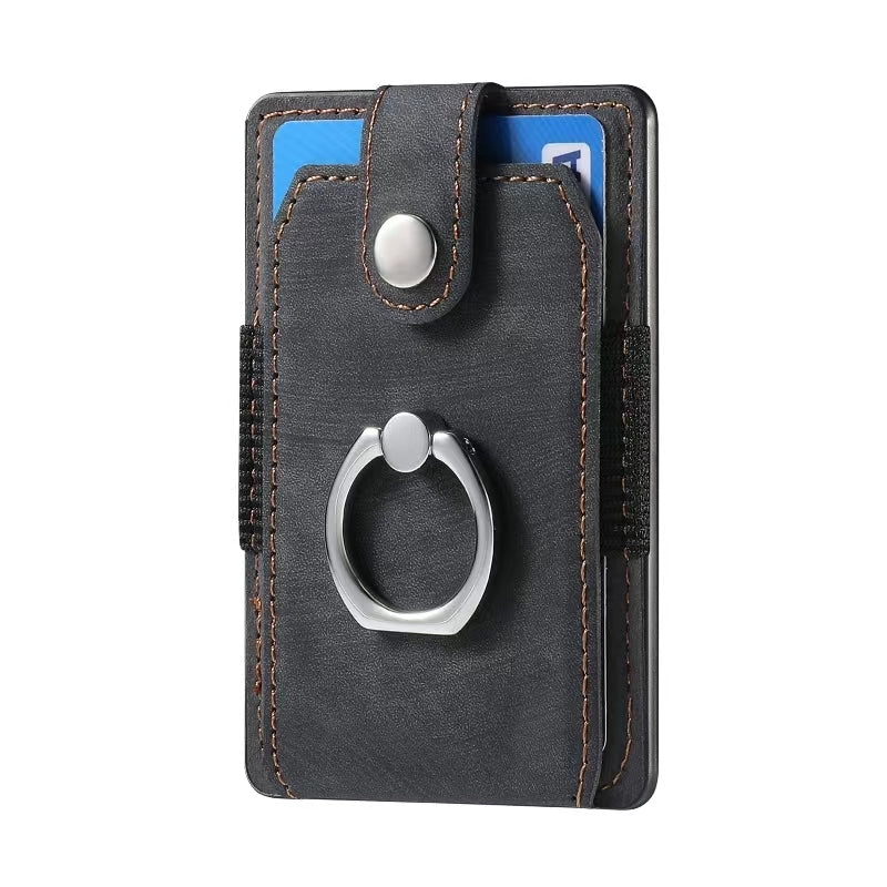 Card Holder w/ Ring & Magnet (Black)