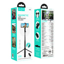 Premium Bluetooth Selfie Stick w/ 1.5m Tripod, V5.2 Remote, Magnetic Phone Holder (K25)