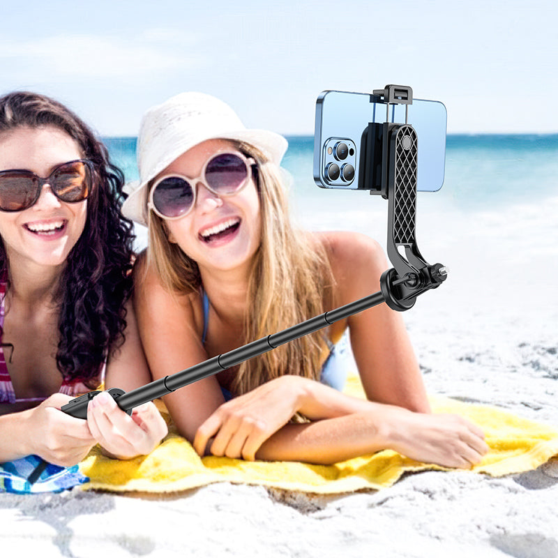 2 in 1 Selfie Stick w/ Camera Mount, QuadPod, Remote (K21)