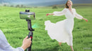 Automatic Face Tracking Selfie Stick with 1.8m Quadpod, Camera Mount, 360' Rotation, Gimbal Stablizer, AI Hand Gesture Recognition, AI Smart Follow Up (DYY04)
