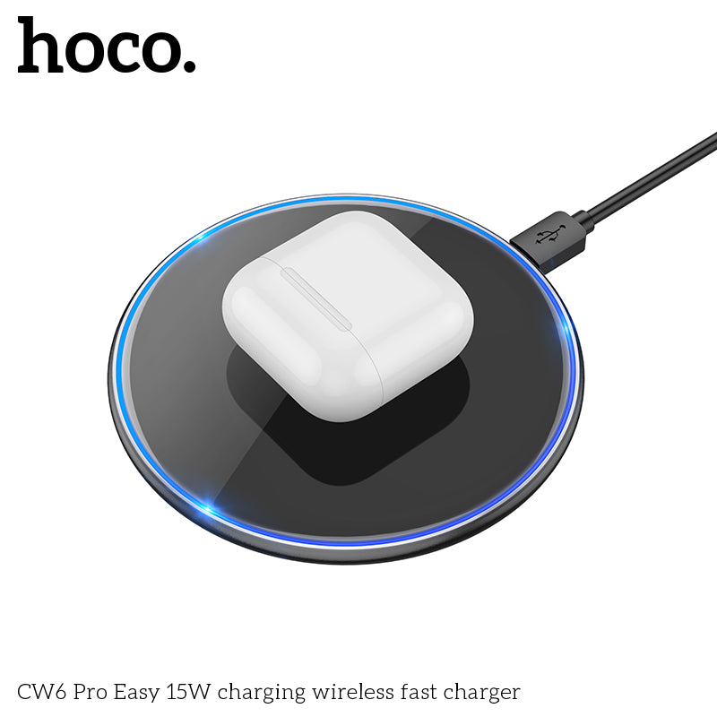 15W Wireless Charger w/ LED Light (CW6)