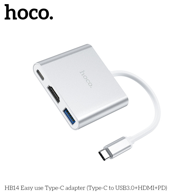 Type-C Hub to USB3.0 & HDMI & PD (HB14)