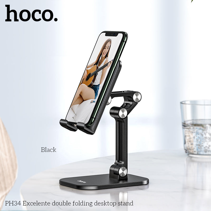 Portable & Adjustable Desktop Stand for Phone & Tablet w/ Multi Hinge (PH34)