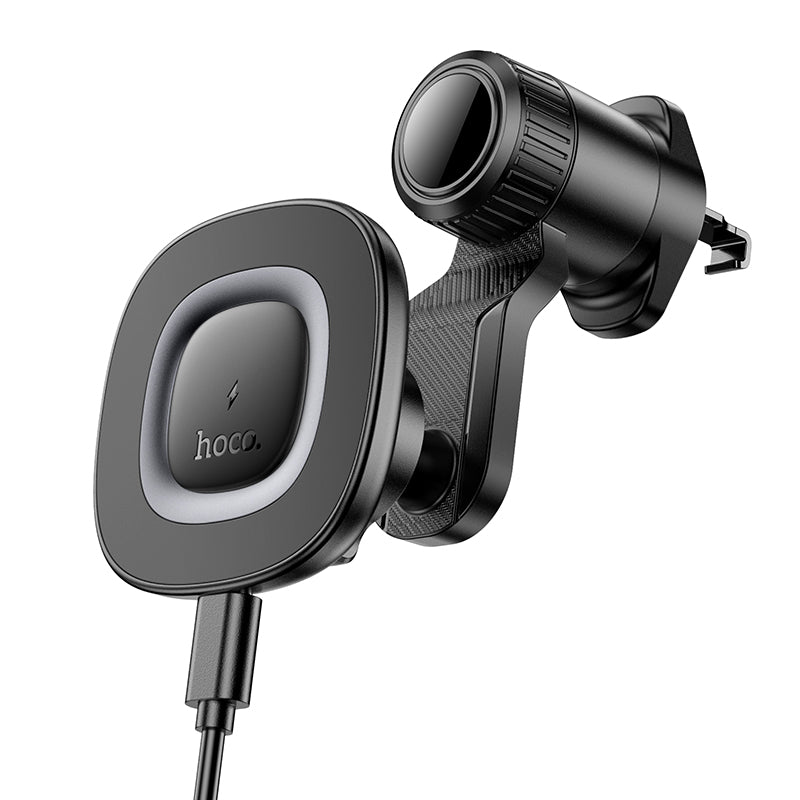 15W Magnetic Wireless Charging Phone Holder for Air Vent w/ Hook Locking (HW30)