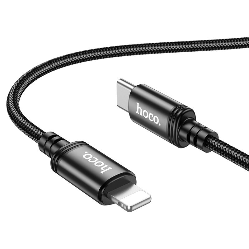 27W PD Nylon Braided Super Fast Charging Cable - Lightning to Type C (X89) 2 Meter
