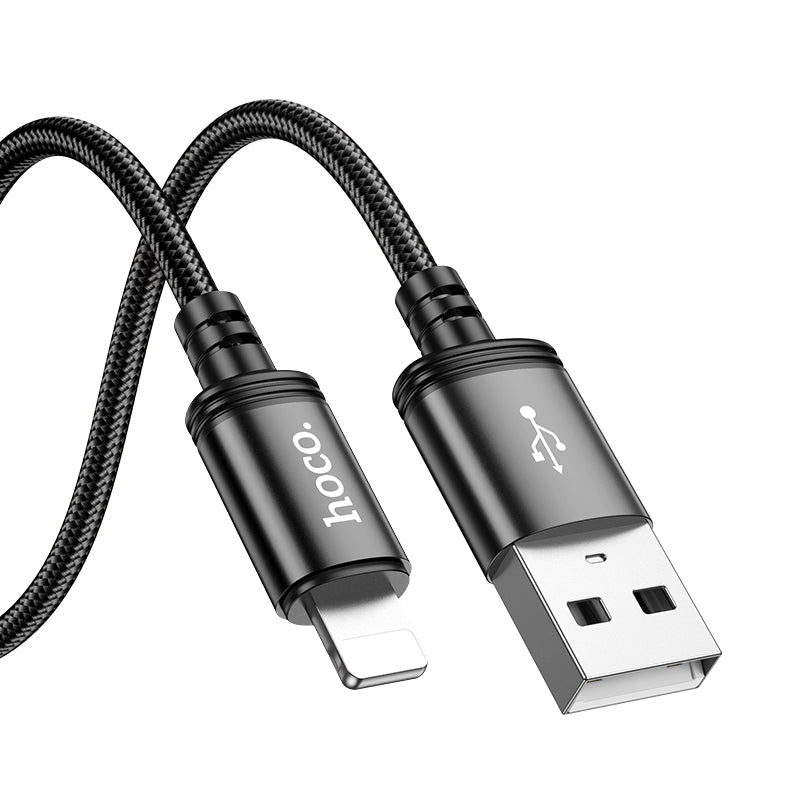 2.4A Nylon Braided Fast Charging Cable - Lightning (X89) 2 Meter