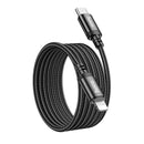 27W PD Nylon Braided Super Fast Charging Cable - Lightning to Type C (X89) 2 Meter