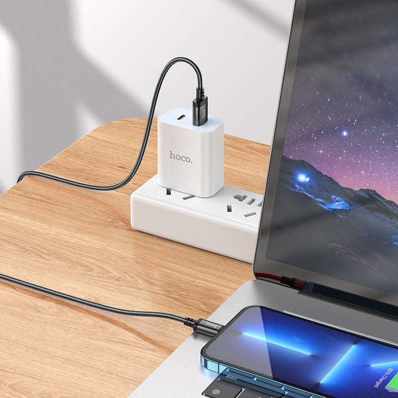 2.4A Nylon Braided Fast Charging Cable - Lightning (X89) 2 Meter