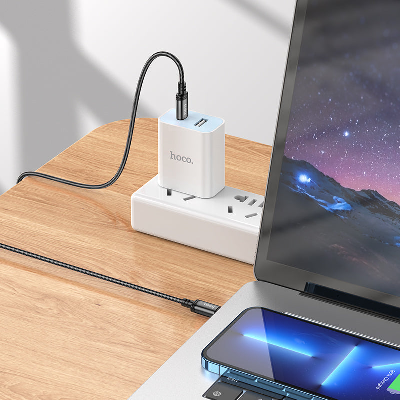 60W PD Nylon Braided Super Fast Charging Cable - USB C to USB C (X89) 2 Meter
