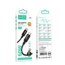 60W PD Nylon Braided Super Fast Charging Cable - USB C to USB C (X89) 2 Meter