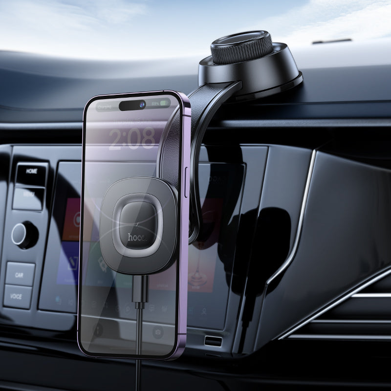 15W Magnetic Wireless Charging Phone Holder for Dashboard (HW31)