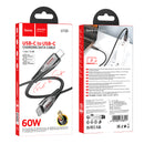 60W Nylon Braided Metallic USB Cable - USB C to USB C (U133)