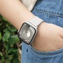 Leather Watch Strap with Magnetic Buckle for Apple Watch (WA34)