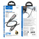 27W Nylon Braided Metallic USB Cable - Lightning to Type C (U133)