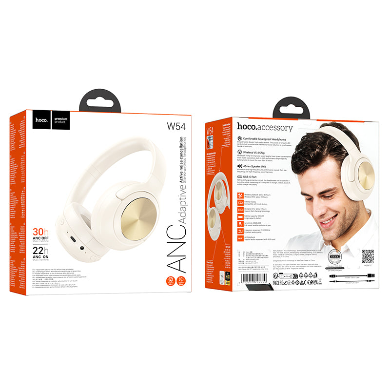 Premium Bluetooth Headset w/ ANC Noise Cancelling (W54)