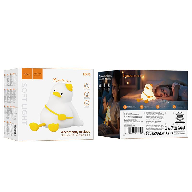 Cute Silicone Tap Control Night Light for Kids - Duck & Rabbit Designs (HX16)