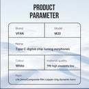 USB-C Earphone Universal w/ Digital Microchip (M20)