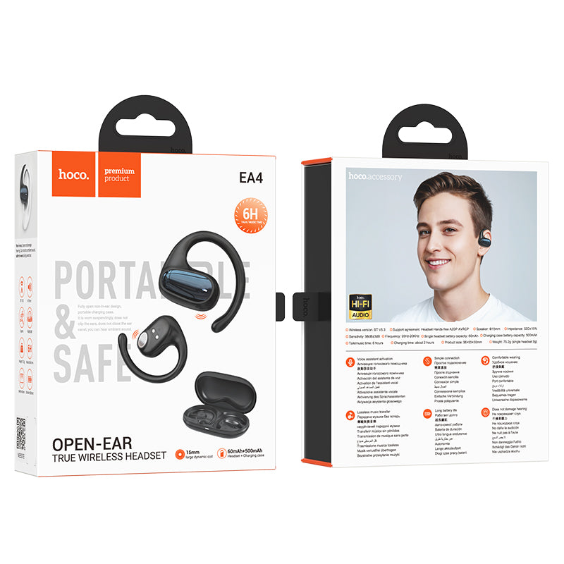 Open Ear TWS Earbud w/ Ear Hook, 6 Hours (EA4)