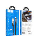 Metallic Flat Nylon Braided Fast Charging Cable (U119) 1.2 Meter