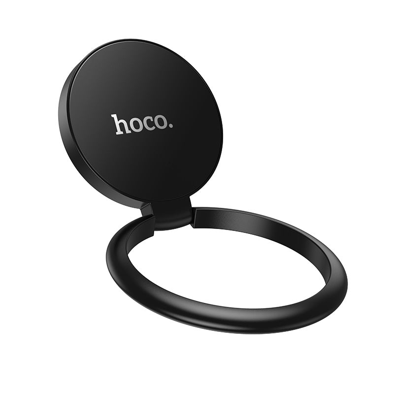 Metallic Foldable Ring Phone Grip & Stand (DCA64) Black