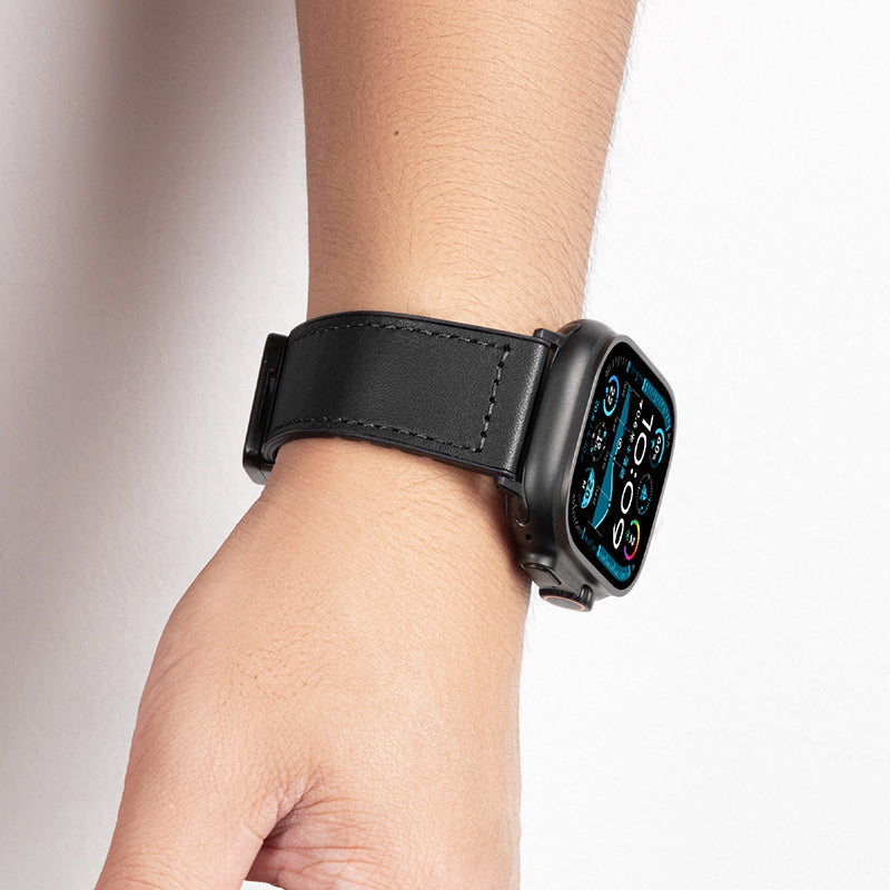 Leather Watch Strap with Magnetic Buckle for Apple Watch (WA34)