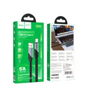 Metallic Flat Nylon Braided Fast Charging Cable (U119) 1.2 Meter