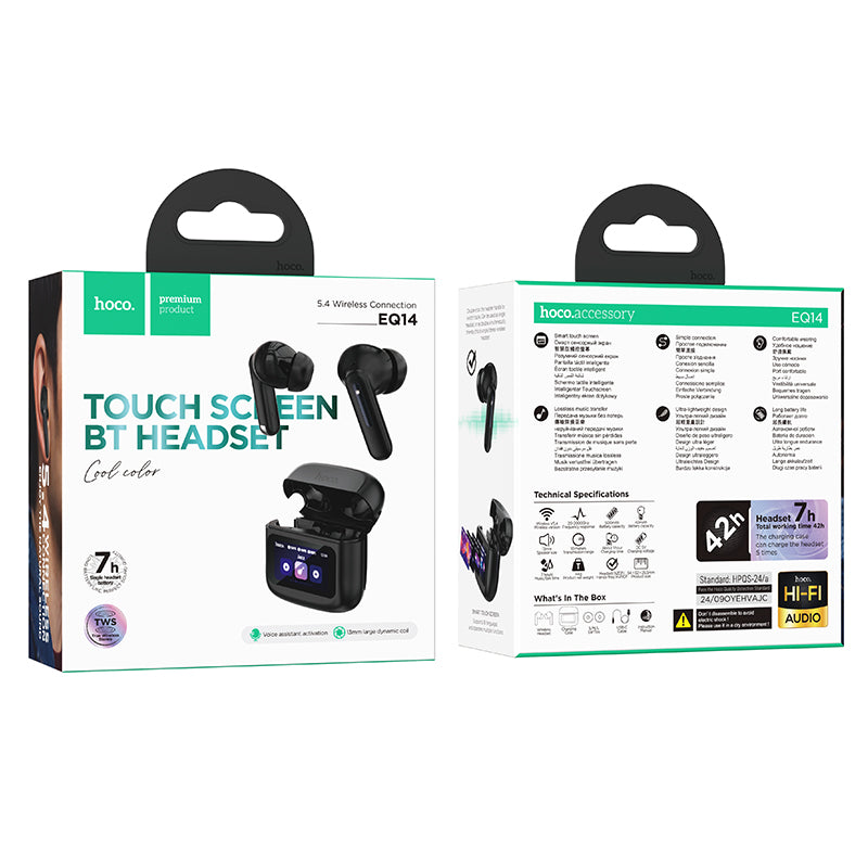 TWS Earbud w/ LCD Touch Screen, 7 Hours (EQ14)