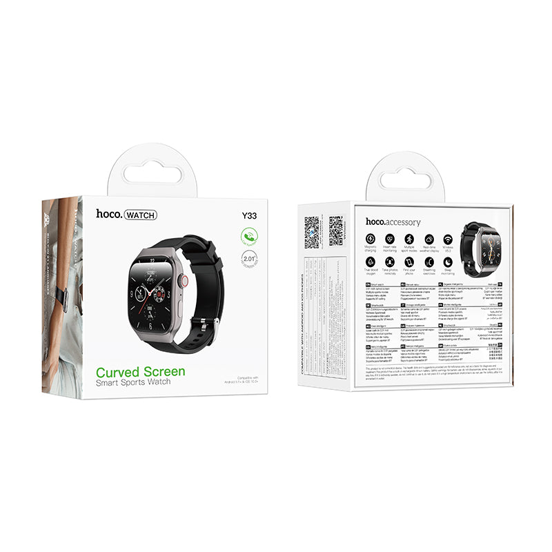 Smart Watch w/ Call Feature, 3~5 Days Battery Life, IP67 Waterproofing, Curved HD Screen (Y33)