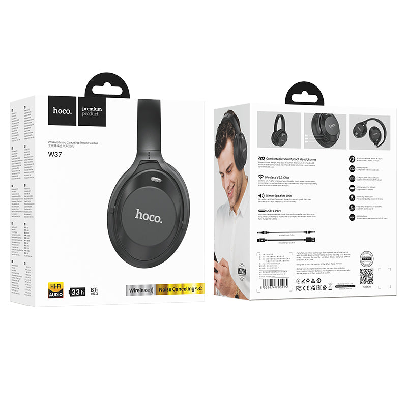 Premium Bluetooth Headset w/ ANC Noise Cancelling (W37)