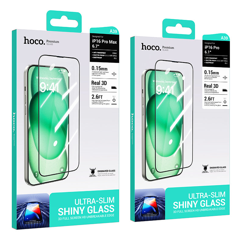 Premium Ultra Slim Glass Screen Protector w/ 3D Coverage, Enhanced Smooth Coating (A39)