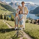 Premium 1.71m Selfie Stick with Drop-to-Open Tripod | Heavy-Duty Aluminum Stand with Bluetooth Remote (E31)