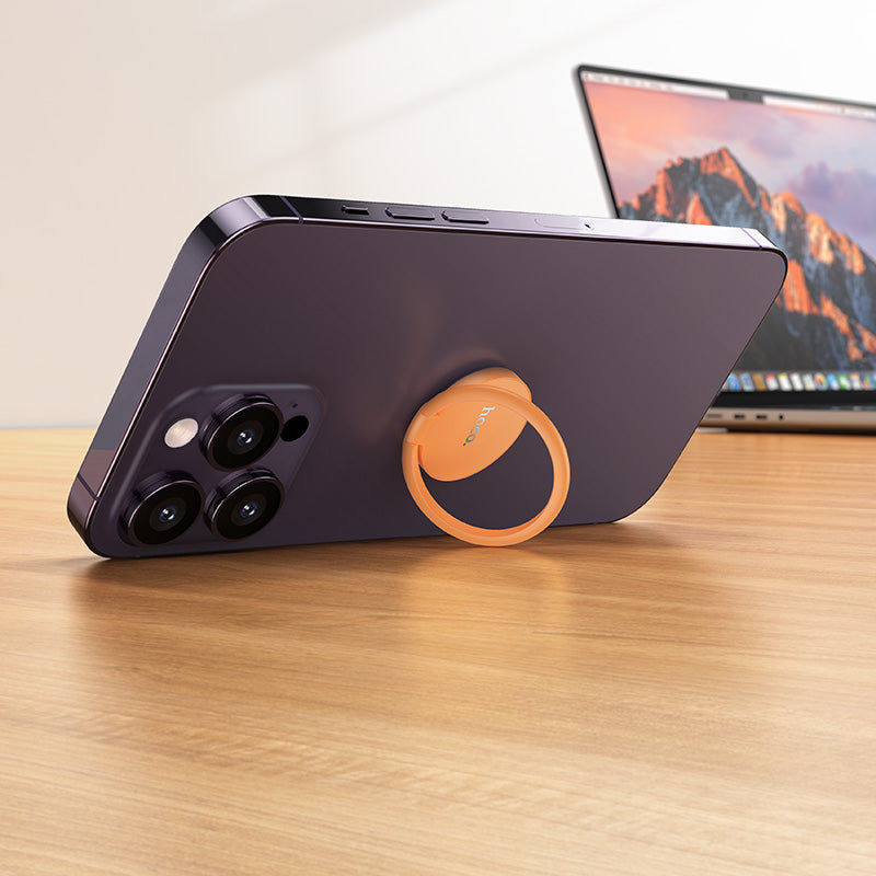 Metallic Foldable Ring Phone Grip & Stand (DCA64) Black