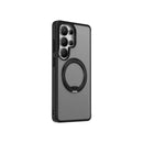 Keephone Omega Premium Matte Clear Case with 360° Ring Stand, Anti-Smudge | MagSafe Compatible - Galaxy S26 Ultra (Black) (OMEGA)