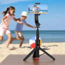 Premium 1.05m Selfie Stick with Drop-to-Open Tripod | Portable Aluminum Stand with Bluetooth Remote (E42)