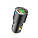 45W 3 Ports PD+QC (USB A & C x 2) Super Fast Car Charger (NZ6)