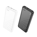 2.1A Power Bank w/ 2 USB, Ultra Thin (10000mAh) (J123) - Black