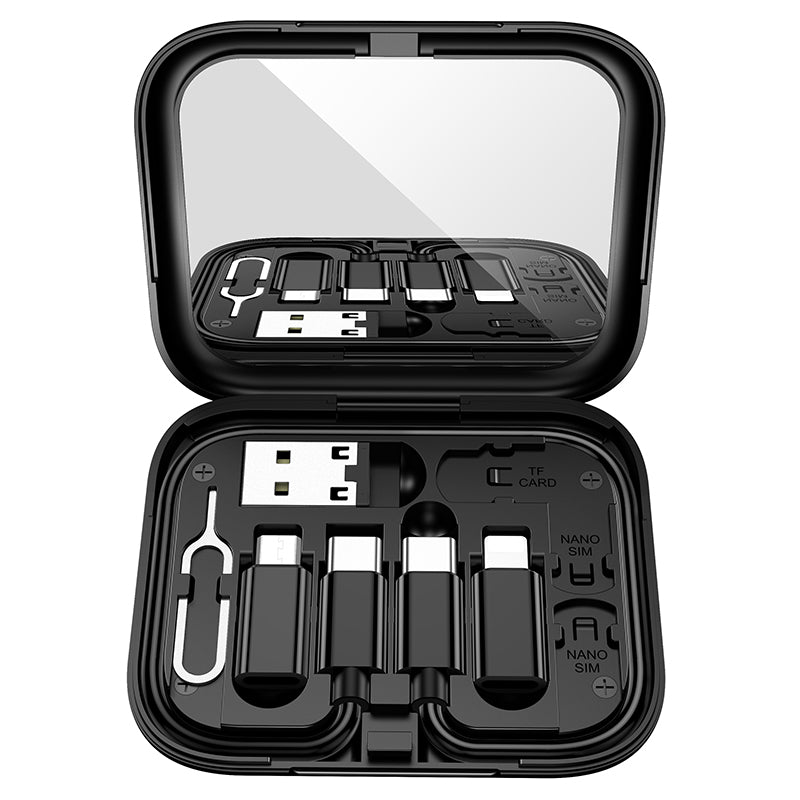 6-in-1 Multi-Function Portable USB Cable Kit with Mirror (U114)