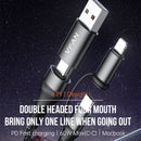 60W 4 in 1 Fast Charge USB Cable w/ Nylon Braided Wire (X19)