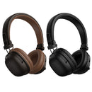 Leather Bluetooth Headset w/ 32 Hours, Air Soft Earmuff, Aux Input, Foldable Design (W64)