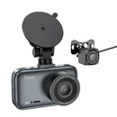 Front and Rear Dash Cam for Car w/ 3 inch IPS HD Display, 1080P/30FPS Camera, Sturdy Windshield Fit (DV6)