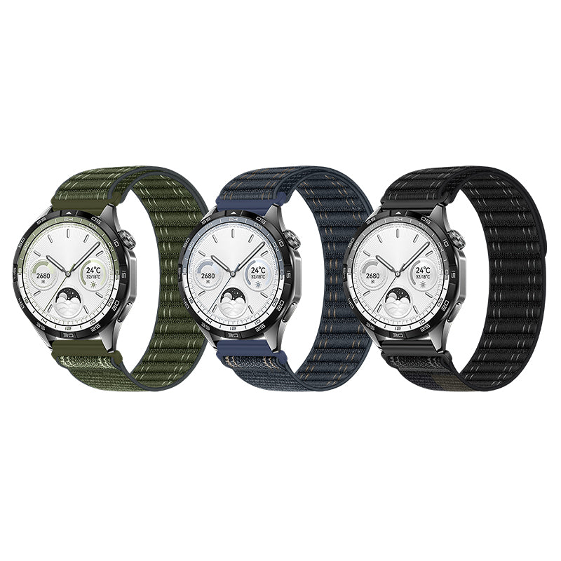 Universal Fabric Watch Strap with Velcro Loop for Non-Apple Watch including HOCO Watch, Samsung, Huawei, Xiaomi, Vivo, OPPO etc (WH15)