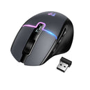 Premium Gaming Mouse with LED Display, Wired & Wireless Modes, 12000 DPI, RGB Light (GM651)