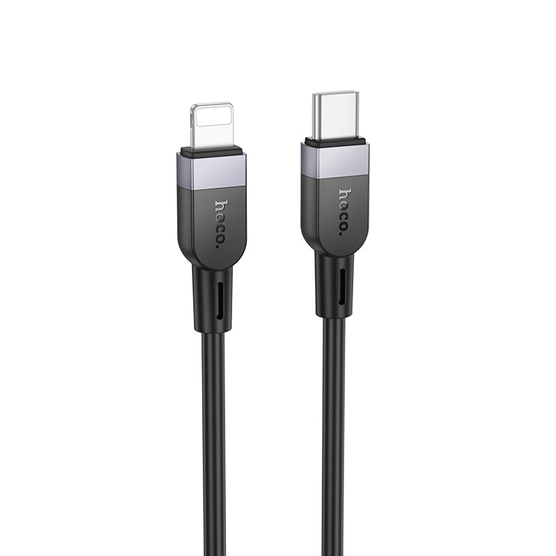 27W PD Silicon Super Fast Charging Cable - Lightning to Type C (X109) 3 Meter