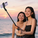 Premium 1.05m Selfie Stick with Drop-to-Open Tripod | Portable Aluminum Stand with Bluetooth Remote (E42)