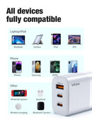 65W GaN Ultra Fast Charger w/ 2 USB-C & USB-A (AU7)