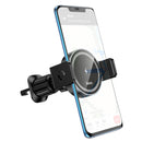 15W Wireless Charging Magnetic 2-in-1 Air Vent Phone Holder – Magnetic or Clamp Mount (HW35)