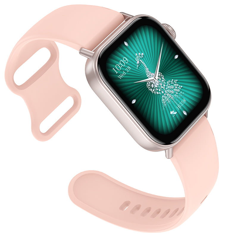 Pink Smart Watch w/ Call Feature, 3~5 Days Battery Life, IP67 Waterproofing (Y32)
